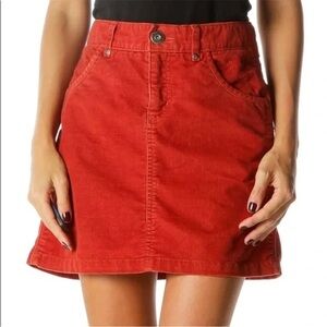 Athleta Kaleidoscope Cord Skirt In Red Spice From Fall 2013 Size 0 Corduroy